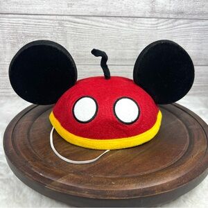 Disney Parks Mickey Mouse Red Yellow Shorts Pants Ear Hat With Tail Youth Kids